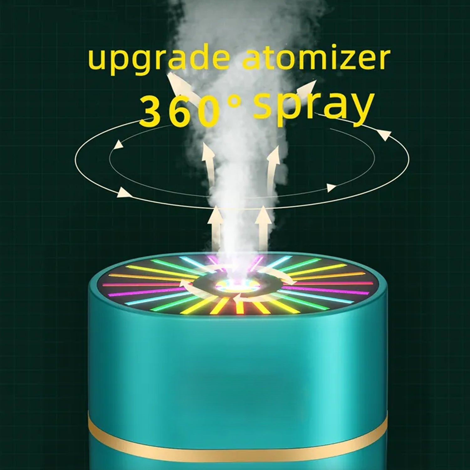 6571 Humidifiers For Bedroom, Small Humidifier With Colourful Light Effect, Mini Desk / Car Humidifier with Colourful Light 6571 Humidifiers For Bedroom, Small Humidifier With Colourful Light Effect, Mini Desk / Car Humidifier with Colourful Light